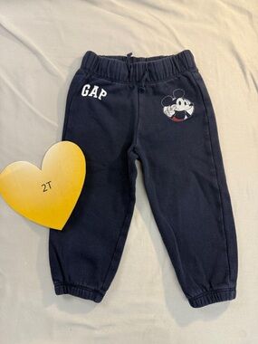 GAP X Disney - Kids Dark Blue Mickey Mouse Sweatpants/Joggers